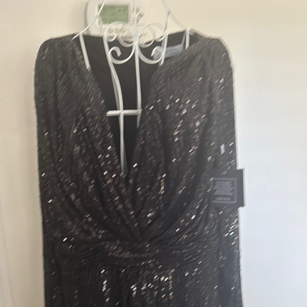 Elegant Black Sequin Dress
